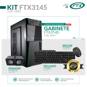 GABINETE KIT FTX3145 500W+ MOUSE+ TECLADO MULTIMED