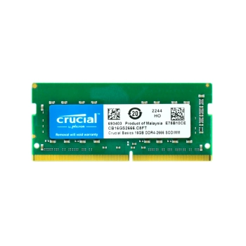 MEMORIA RAM P/NB DDR4 16GB 2666 CRUCIAL CB16GS2666