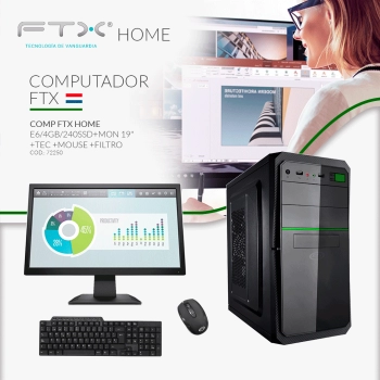 COMPUTADORA FTX HOME E6/4GB/240SSD SATA3+MONITOR 1