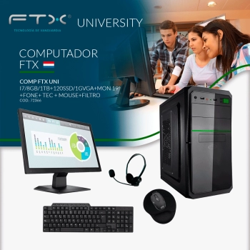 COMPUTADORA FTX UNI I7/8GB/1TB+120SSD/1G VGA+MON 1