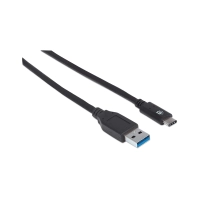 CABLE USB-A/USB-C MANHATTAN M/M 1M NEGRO BOLSA 353373